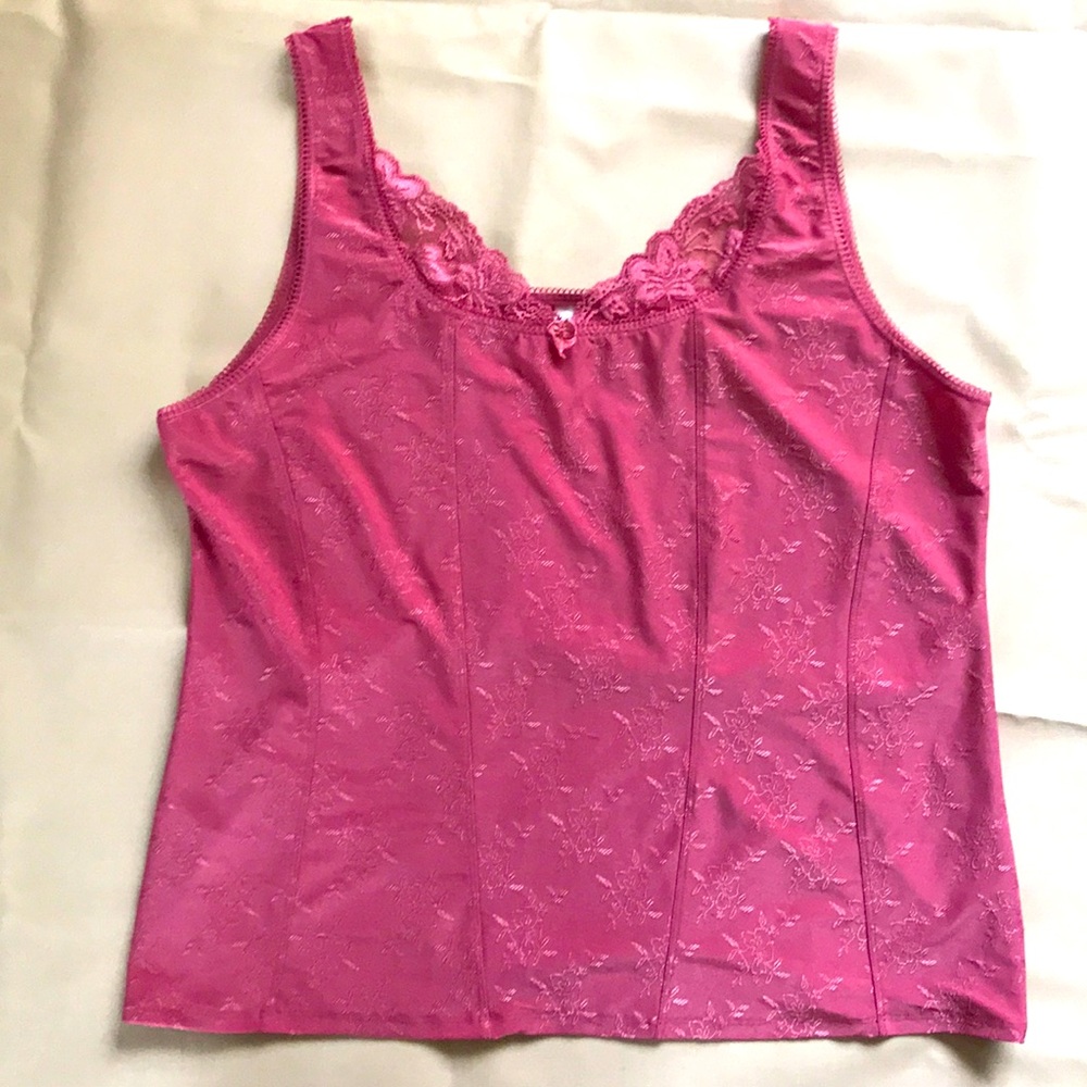 Bodyform Peach Floral Lace Camisole Tank Top 3X